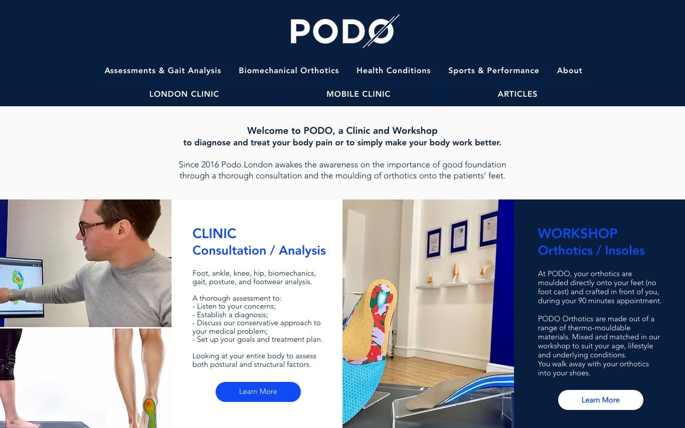 PODO London — Healthcare · Orthotics